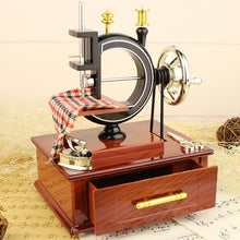 Load image into Gallery viewer, Simulation Sewing Machine Music Box Kids Retro Toy Jewelry Box Resin Craft