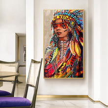 Load image into Gallery viewer, Aboriginal Women 45*85CM(Canvas) Full Round Drill Diamond Painting