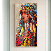Load image into Gallery viewer, Aboriginal Women 45*85CM(Canvas) Full Round Drill Diamond Painting
