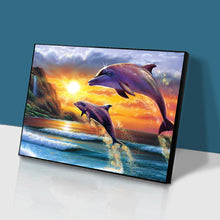Load image into Gallery viewer, Sunset Dolphin 30*40CM(Canvas) Full Round Drill Diamond Painting