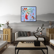 Load image into Gallery viewer, Birds Christmas Stockings 30*30CM(Canvas) Full Round Drill Diamond Painting