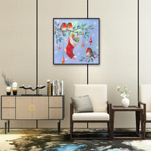 Load image into Gallery viewer, Birds Christmas Stockings 30*30CM(Canvas) Full Round Drill Diamond Painting