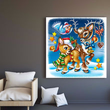 Load image into Gallery viewer, Christmas Elk 30*30CM(Canvas) Full Round Drill Diamond Painting