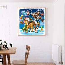 Load image into Gallery viewer, Christmas Elk 30*30CM(Canvas) Full Round Drill Diamond Painting