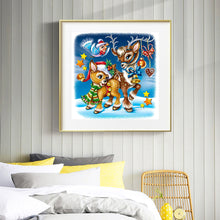 Load image into Gallery viewer, Christmas Elk 30*30CM(Canvas) Full Round Drill Diamond Painting