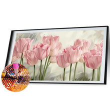 Load image into Gallery viewer, Pink Flowers 80*40CM(Canvas) Full Round Drill Diamond Painting