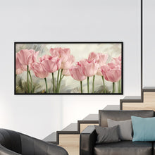Load image into Gallery viewer, Pink Flowers 80*40CM(Canvas) Full Round Drill Diamond Painting