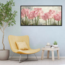 Load image into Gallery viewer, Pink Flowers 80*40CM(Canvas) Full Round Drill Diamond Painting