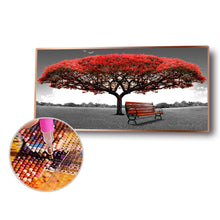 Load image into Gallery viewer, Red Tree 80*40CM(Canvas) Full Round Drill Diamond Painting