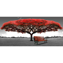 Load image into Gallery viewer, Red Tree 80*40CM(Canvas) Full Round Drill Diamond Painting