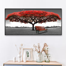 Load image into Gallery viewer, Red Tree 80*40CM(Canvas) Full Round Drill Diamond Painting