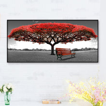 Load image into Gallery viewer, Red Tree 80*40CM(Canvas) Full Round Drill Diamond Painting