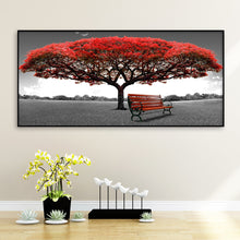 Load image into Gallery viewer, Red Tree 80*40CM(Canvas) Full Round Drill Diamond Painting
