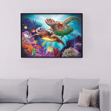 Load image into Gallery viewer, Undersea Turtles 30*40CM(Canvas) Full Round Drill Diamond Painting