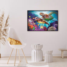 Load image into Gallery viewer, Undersea Turtles 30*40CM(Canvas) Full Round Drill Diamond Painting