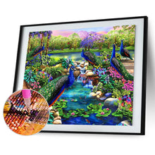 Load image into Gallery viewer, Flowers And Peacocks 40*30CM(Canvas) Full Round Drill Diamond Painting