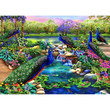 Load image into Gallery viewer, Flowers And Peacocks 40*30CM(Canvas) Full Round Drill Diamond Painting