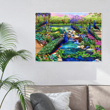 Load image into Gallery viewer, Flowers And Peacocks 40*30CM(Canvas) Full Round Drill Diamond Painting