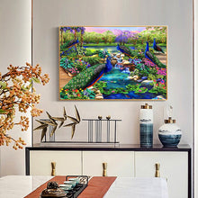 Load image into Gallery viewer, Flowers And Peacocks 40*30CM(Canvas) Full Round Drill Diamond Painting
