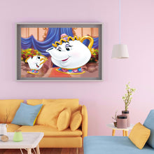 Load image into Gallery viewer, Cartoon Teapot 40*30CM(Canvas)-Full Round Drill Diamond Painting