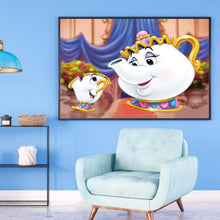 Load image into Gallery viewer, Cartoon Teapot 40*30CM(Canvas)-Full Round Drill Diamond Painting