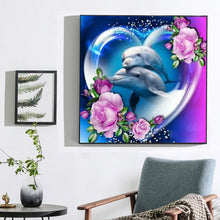 Load image into Gallery viewer, Couple Dolphins 30*30CM(Canvas) Full Round Drill Diamond Painting