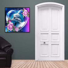 Load image into Gallery viewer, Couple Dolphins 30*30CM(Canvas) Full Round Drill Diamond Painting