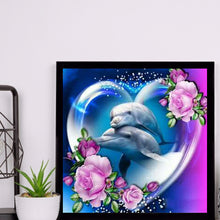 Load image into Gallery viewer, Couple Dolphins 30*30CM(Canvas) Full Round Drill Diamond Painting