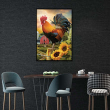 Load image into Gallery viewer, Rooster Sunflower 30*40CM(Canvas) Full Round Drill Diamond Painting