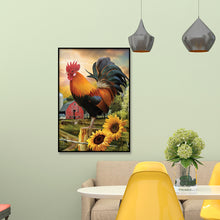 Load image into Gallery viewer, Rooster Sunflower 30*40CM(Canvas) Full Round Drill Diamond Painting