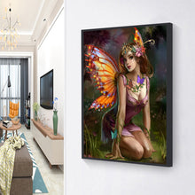 Load image into Gallery viewer, Butterfly Fairy Girl 30*40CM(Canvas) Full Round Drill Diamond Painting