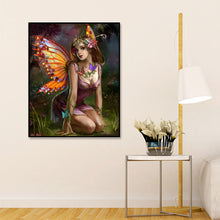 Load image into Gallery viewer, Butterfly Fairy Girl 30*40CM(Canvas) Full Round Drill Diamond Painting