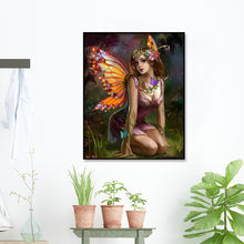 Load image into Gallery viewer, Butterfly Fairy Girl 30*40CM(Canvas) Full Round Drill Diamond Painting