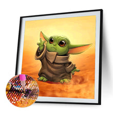 Load image into Gallery viewer, Cute Yoda 30x30cm(canvas) full round drill diamond painting