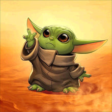 Load image into Gallery viewer, Cute Yoda 30x30cm(canvas) full round drill diamond painting