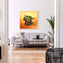 Load image into Gallery viewer, Cute Yoda 30x30cm(canvas) full round drill diamond painting