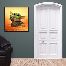 Load image into Gallery viewer, Cute Yoda 30x30cm(canvas) full round drill diamond painting