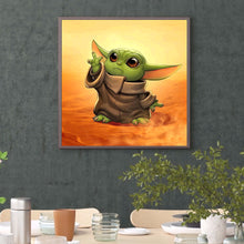 Load image into Gallery viewer, Cute Yoda 30x30cm(canvas) full round drill diamond painting