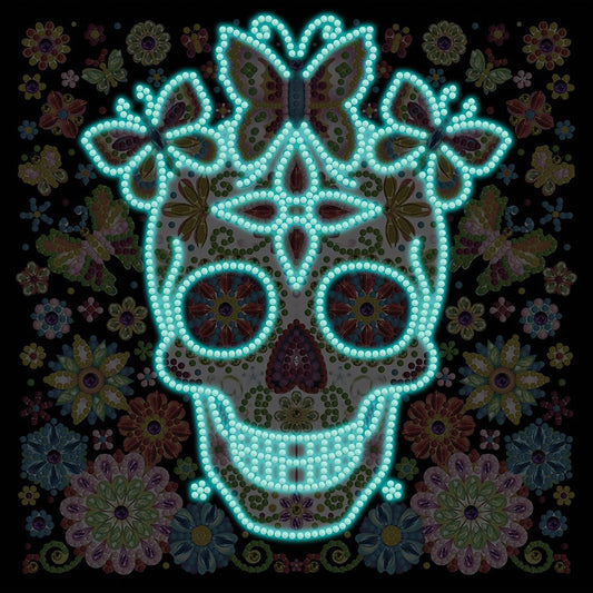 Skull 30*30CM(Canvas) Special Shaped Drill Diamond Painting