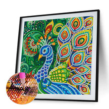 Load image into Gallery viewer, Peafowl 30*30CM(Canvas) Special Shaped Drill Diamond Painting