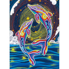 Load image into Gallery viewer, Dolphin 30*40CM(Canvas) Special Shaped Drill Diamond Painting