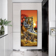 Load image into Gallery viewer, Animal Tiger 50*110CM(Canvas) Full Round Drill Diamond Painting