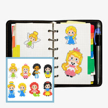 Load image into Gallery viewer, 8pcs Diamond Painting Cartoon Princess Stickers Funny Toy Adhesive Decals