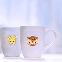 Load image into Gallery viewer, 12pcs Colorful Animal Head Self-adhesive Rhinestone Painting Kit Stickers