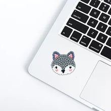 Load image into Gallery viewer, 12pcs Colorful Animal Head Self-adhesive Rhinestone Painting Kit Stickers