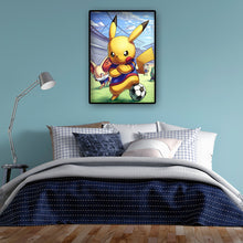 Load image into Gallery viewer, Pikachu And Football 30*40CM(Canvas)-Full Round Drill Diamond Painting