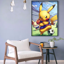 Load image into Gallery viewer, Pikachu And Football 30*40CM(Canvas)-Full Round Drill Diamond Painting