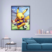 Load image into Gallery viewer, Pikachu And Football 30*40CM(Canvas)-Full Round Drill Diamond Painting