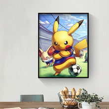 Load image into Gallery viewer, Pikachu And Football 30*40CM(Canvas)-Full Round Drill Diamond Painting