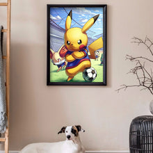Load image into Gallery viewer, Pikachu And Football 30*40CM(Canvas)-Full Round Drill Diamond Painting